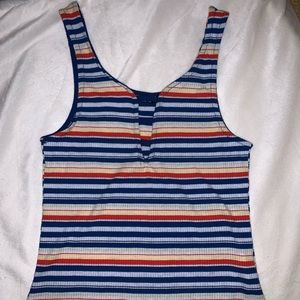 cotton on | red, white, blue and yellow strip tank